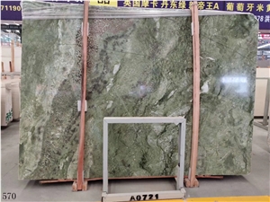 Verde Pavone Dandong Green Ming Marble Agate Slab