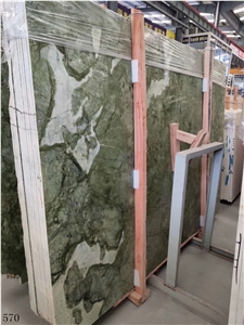 Verde Pavone Dandong Green Ming Marble Agate Slab
