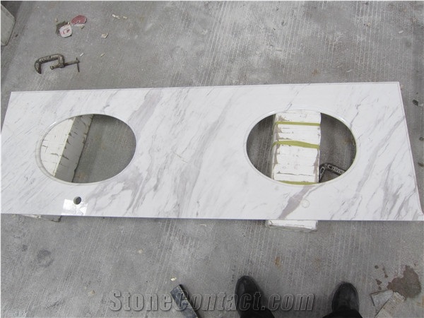 Natural Stone Polishe Aiax Volaks White Countertop