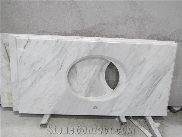 Natural Stone Polishe Aiax Volaks White Countertop