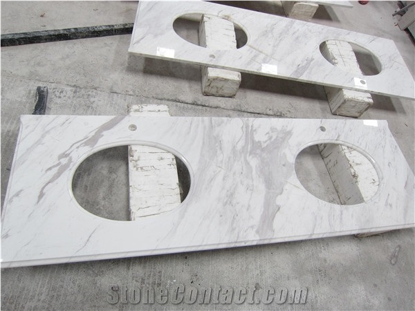 Natural Stone Polishe Aiax Volaks White Countertop