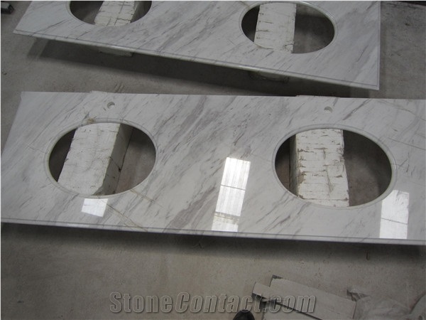 Natural Stone Polishe Aiax Volaks White Countertop