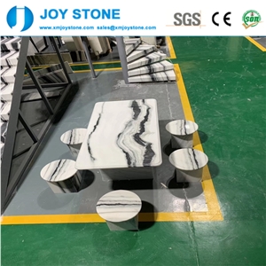 Hot Sale Panda White Marble Garden Table Sets