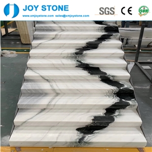 Panda White Marble Luxury Interior Home Stair Case