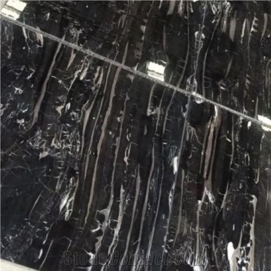 Lightweight Silver Black Marble Wall Tile Floor Tiles