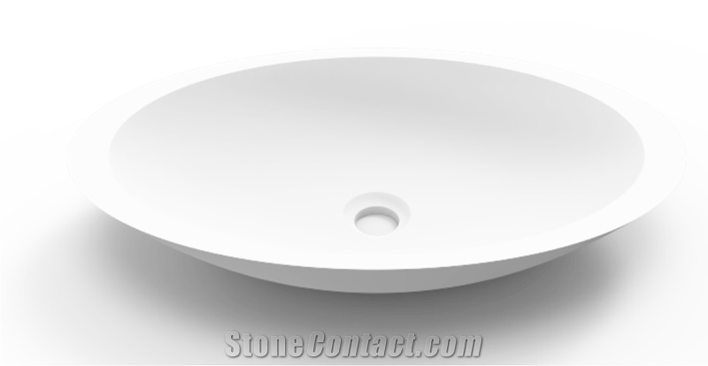 Solid Surface/Casting Resin Bathroom Washbasin