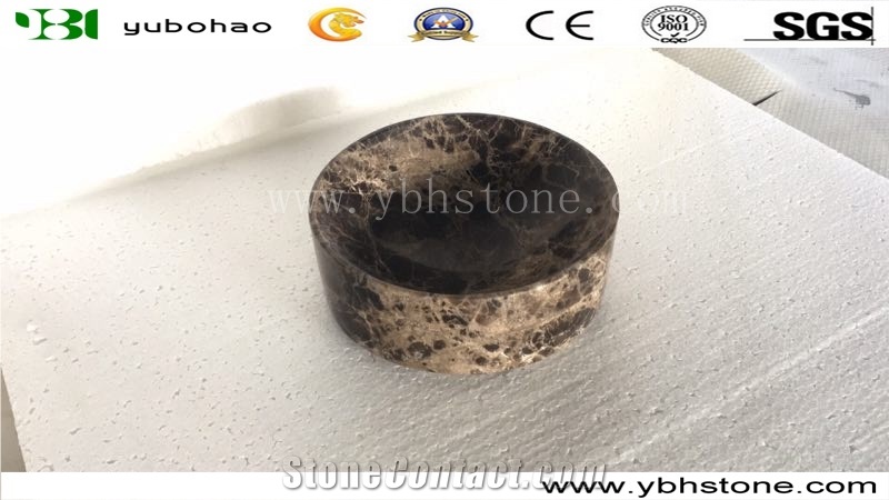 Dark Emperador/Honed Marble Dining Trays