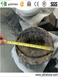 Dark Emperador/Honed Marble Dining Trays
