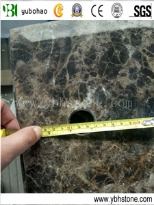 Dark Emperador/Honed Marble Dining Trays