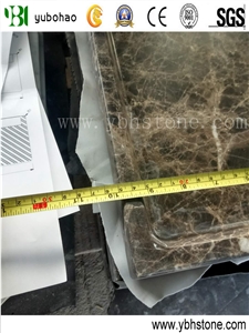 Dark Emperador/Honed Marble Dining Trays