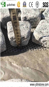 Sesame White/Cube Stone on Mesh Garden Stepping