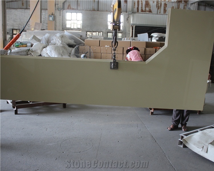 Beige Quartz Stone Slab