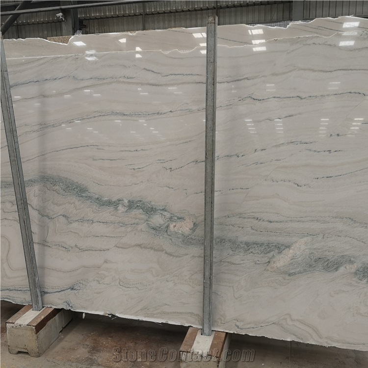 Brazil Polished Lamberti Bianco Quartzite Slabs