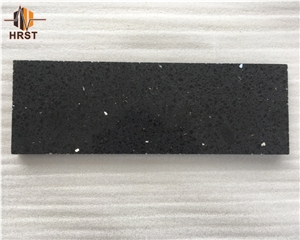 Crystal Black Quartz Stone Slab