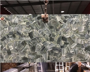 Green Line Agate Semiprecious Stone Slabs