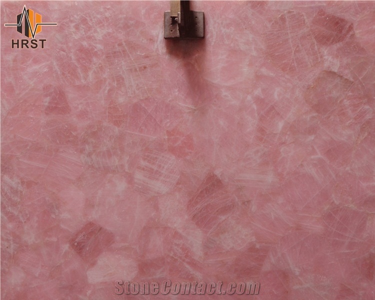 Pink Crystal Semiprecious Stone Slabs