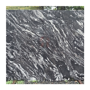 Polished Atacama Black Granite Slab for Design Polished Atacama Black Granite Slab for Design