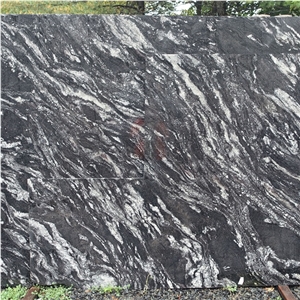 Polished Atacama Black Granite Slab for Design