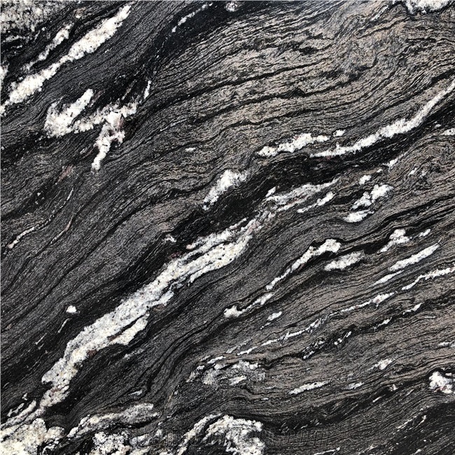 Polished Atacama Black Granite Slab for Design