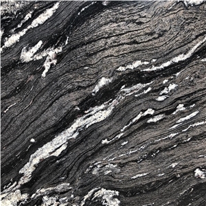 Polished Atacama Black Granite Slab for Design