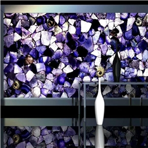 Purple Amethyst Semiprecious Stone Slabs