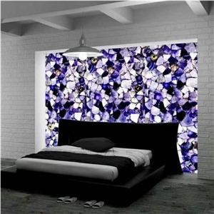 Purple Amethyst Semiprecious Stone Slabs