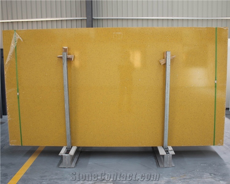 Yellow Crystal Quartz Slab