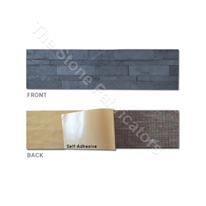 Black Slate Peel and Stick Veneer Stone Wall Panel Black Slate Peel and Stick Veneer Stone Wall Panel
