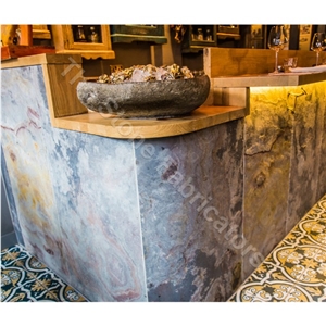 California Gold Translucent Stone Veneer Sheet - Translucent Light Pass Stone Veneer Sheet