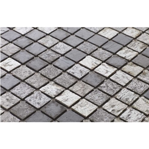 Silver Shine Mosaic Stone