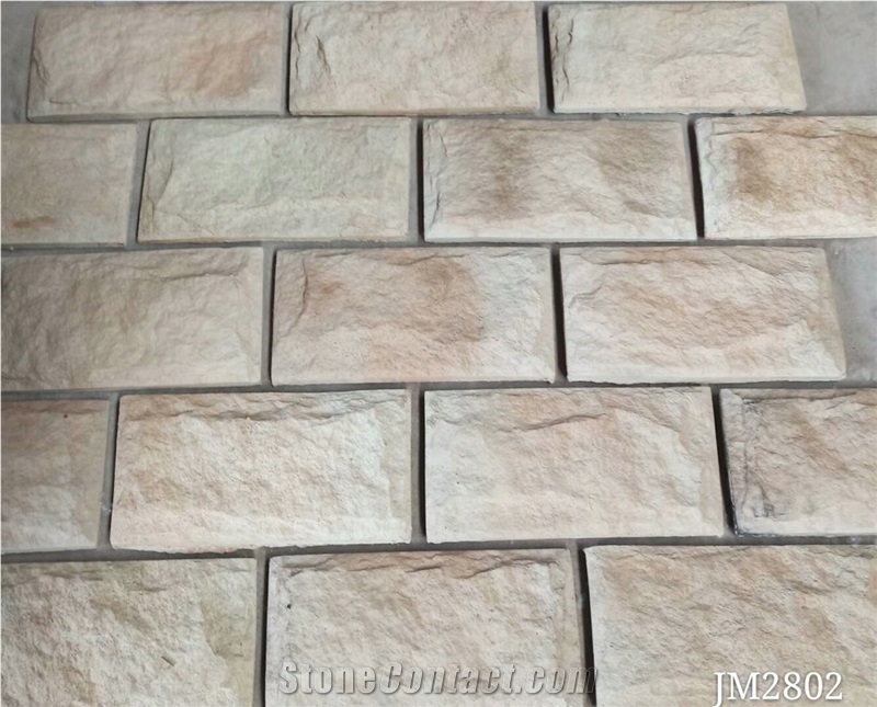 Beige Artificial Mushroom Stone Wall Cladding