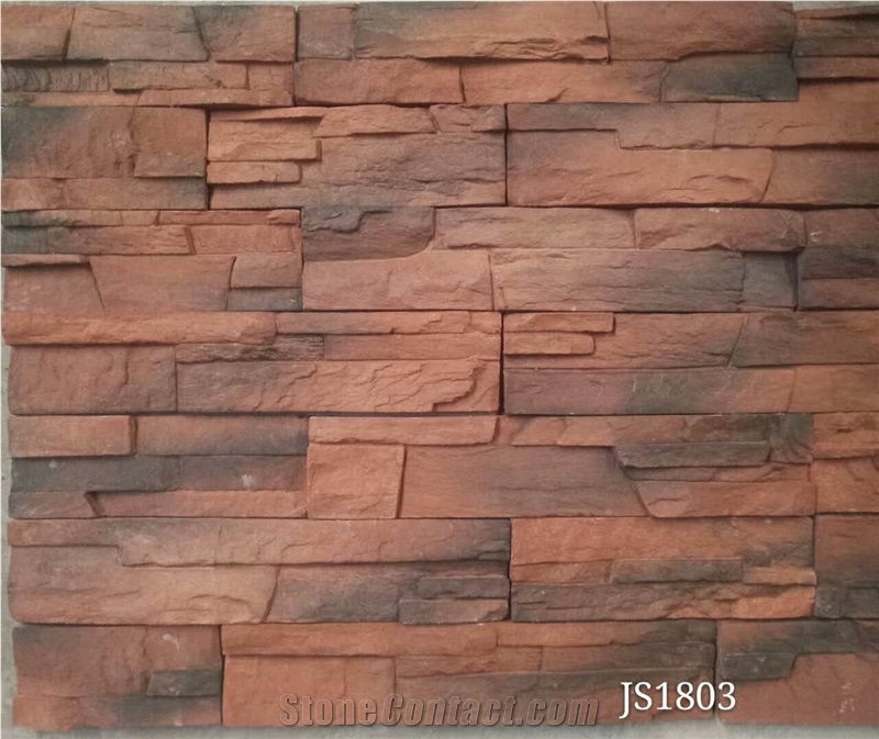 China Brown Artificial Cultured Stone Stacked