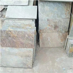 Green Rusty Slab Tiles Flooring Stone Wall Tile