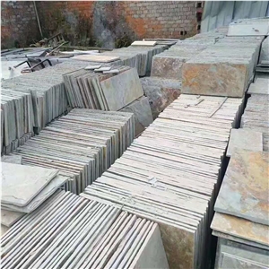 Green Rusty Slab Tiles Flooring Stone Wall Tile
