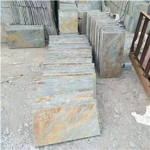 Green Rusty Slab Tiles Flooring Stone Wall Tile