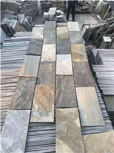 Multicolor Slate Slab Paving Stone Flooring Stone