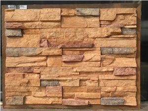 Orange Artificial Culture Stone Split Face
