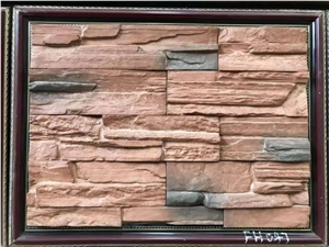 Orange Artificial Culture Stone Split Face