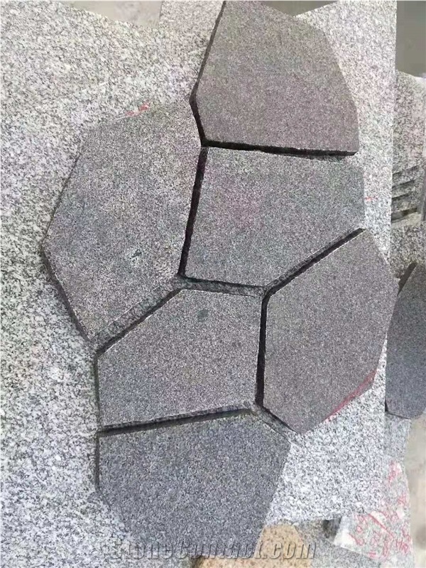 Outdoor Paving Stone Mesh Sesame Black Flagstone