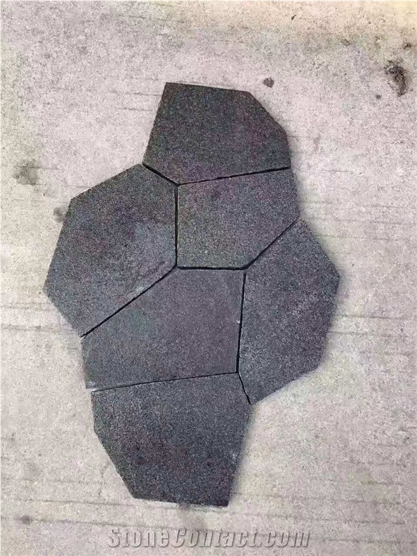 Outdoor Paving Stone Mesh Sesame Black Flagstone