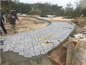 Outdoor Paving Stone Mesh Sesame Black Flagstone