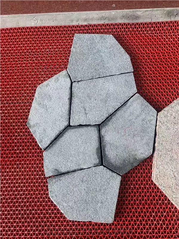 Outdoor Paving Stone Mesh Sesame Black Flagstone