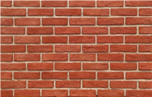 Red Artificial Brick Wall Panel Building Stone