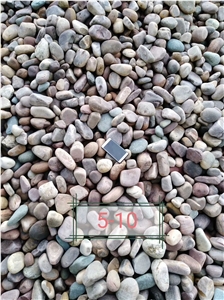 Washed Pebble Mixed Color Cobblestone Steping