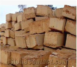 Yellow Sandstone Bush-Hammered Building Stone
