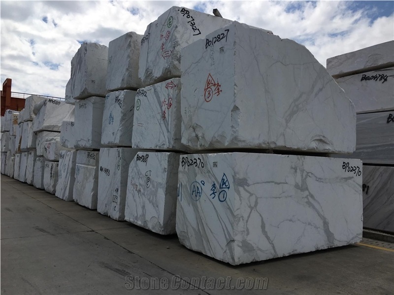 Statuario Marble Blocks, White Marble