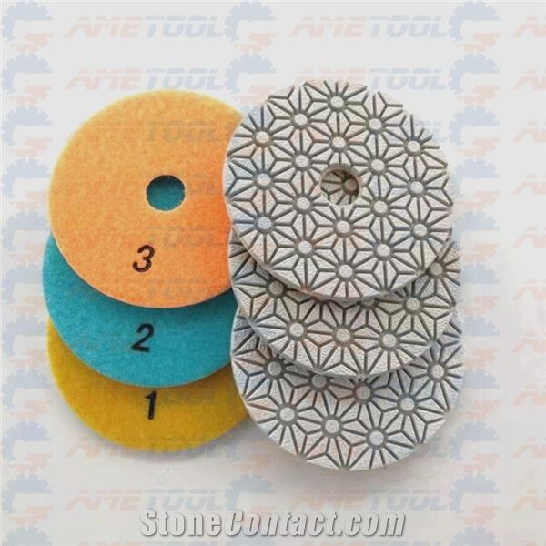 Dry Wet Granite Marble Quartz Polishing Pads 3Step
