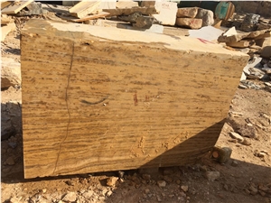 Golden Travertine Yellow Blocks from Jordan