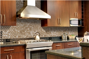 Cappuccino Polished Marble Mosaics - 2"Hexagon
