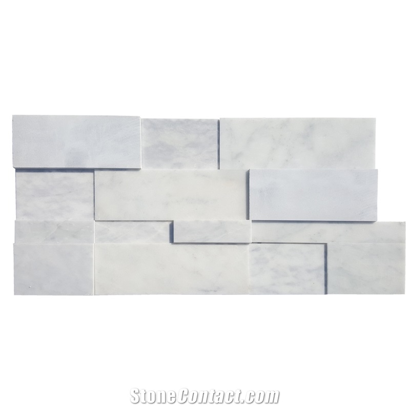 Carrara White Polished Marble Facade